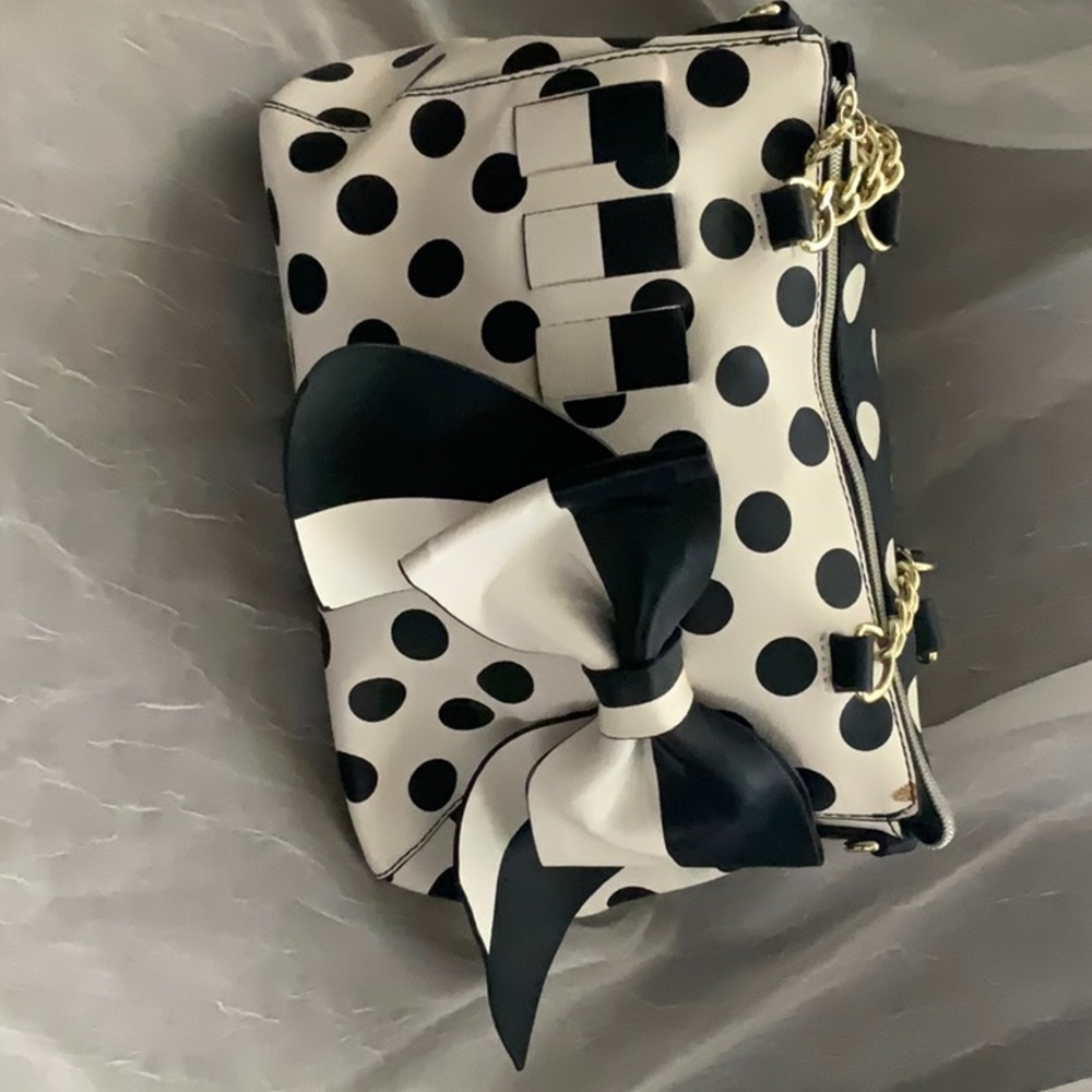 Betsy Johnson polka dot purse